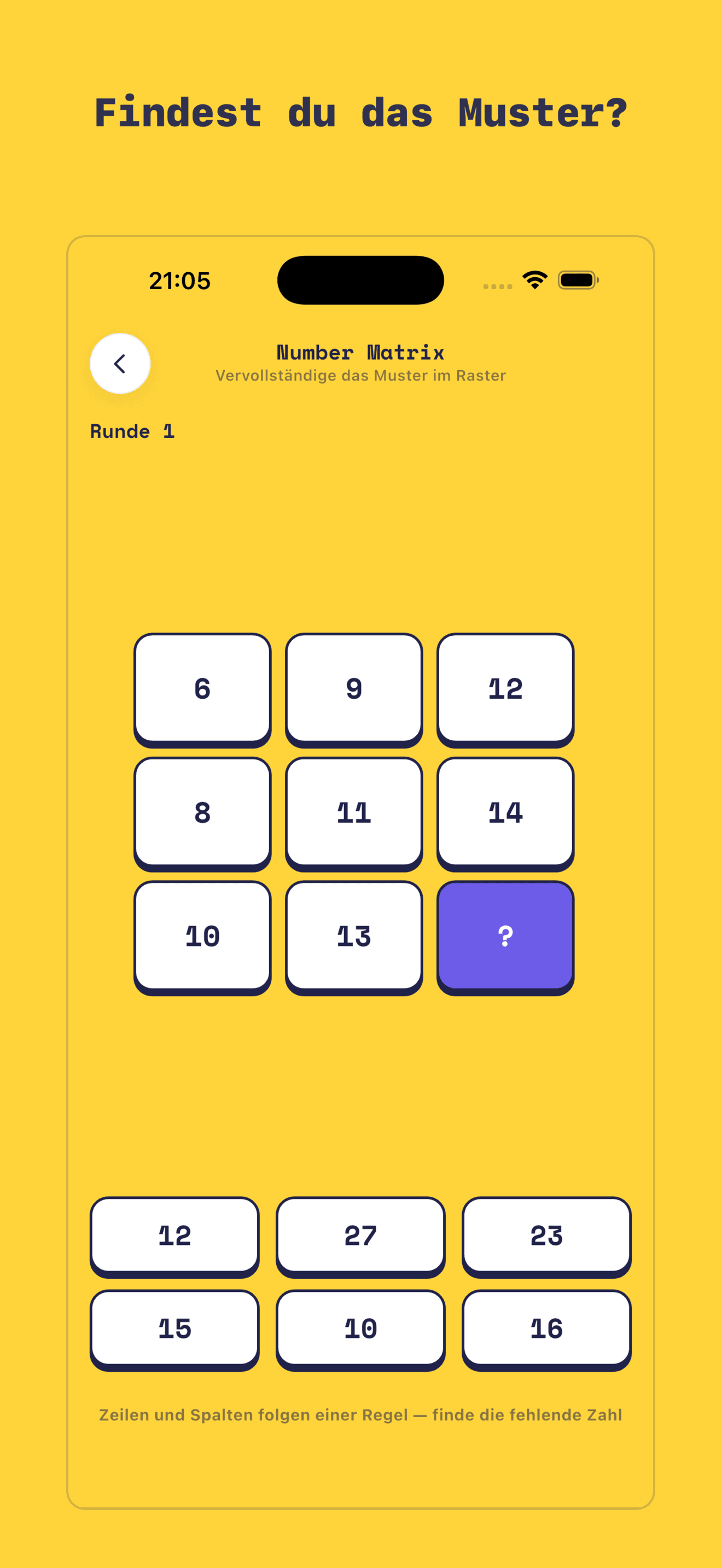 Number-Matrix-Spiel