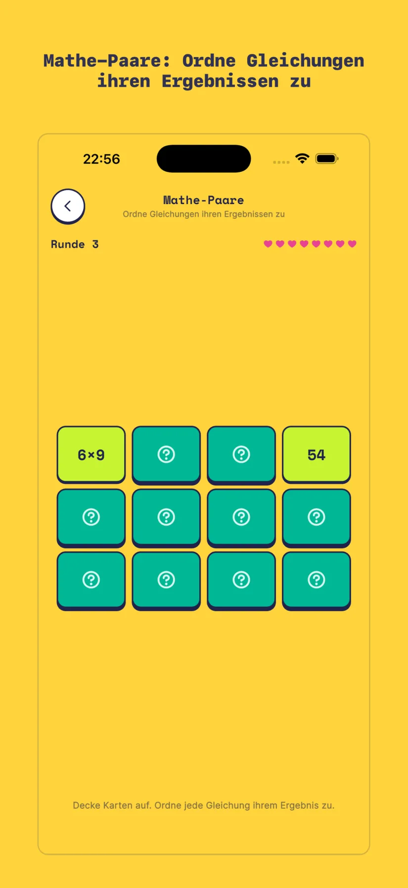 Memory-Spiel Mathe-Paare