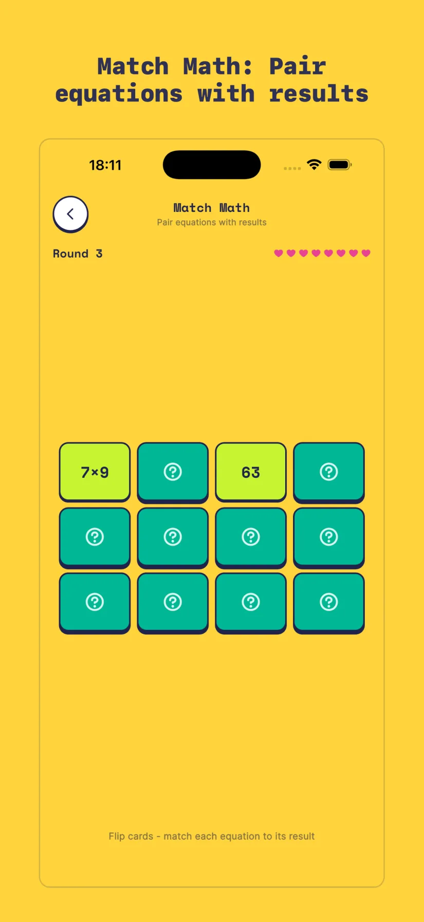 Match Math: Pair equations with results