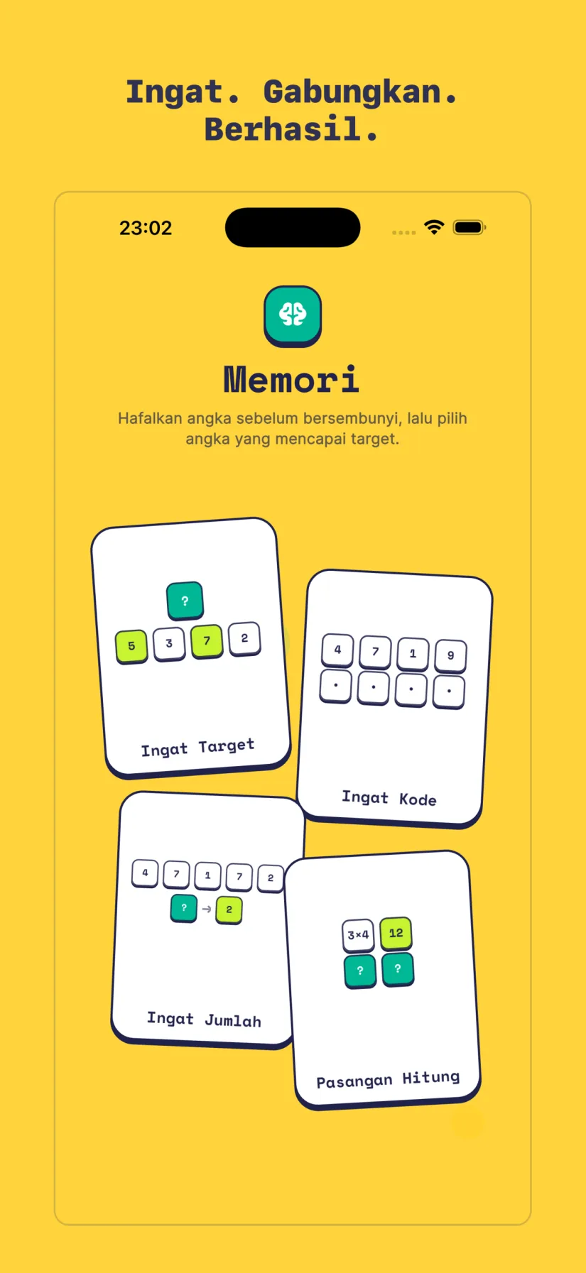 Memori: Ingat Target, Ingat Kode, Ingat Jumlah, Pasangan Hitung