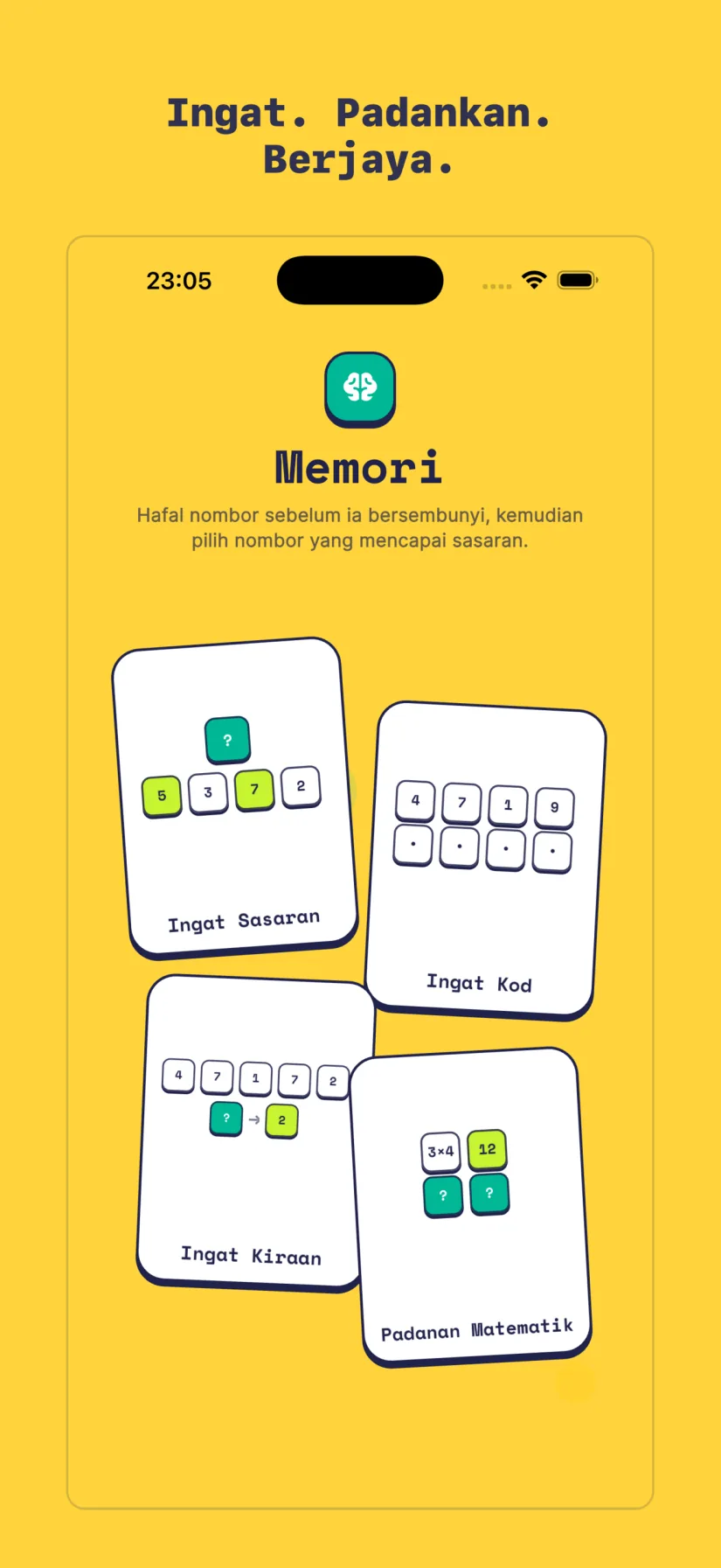 Memori: Ingat Sasaran, Ingat Kod, Ingat Kiraan, Padanan Matematik
