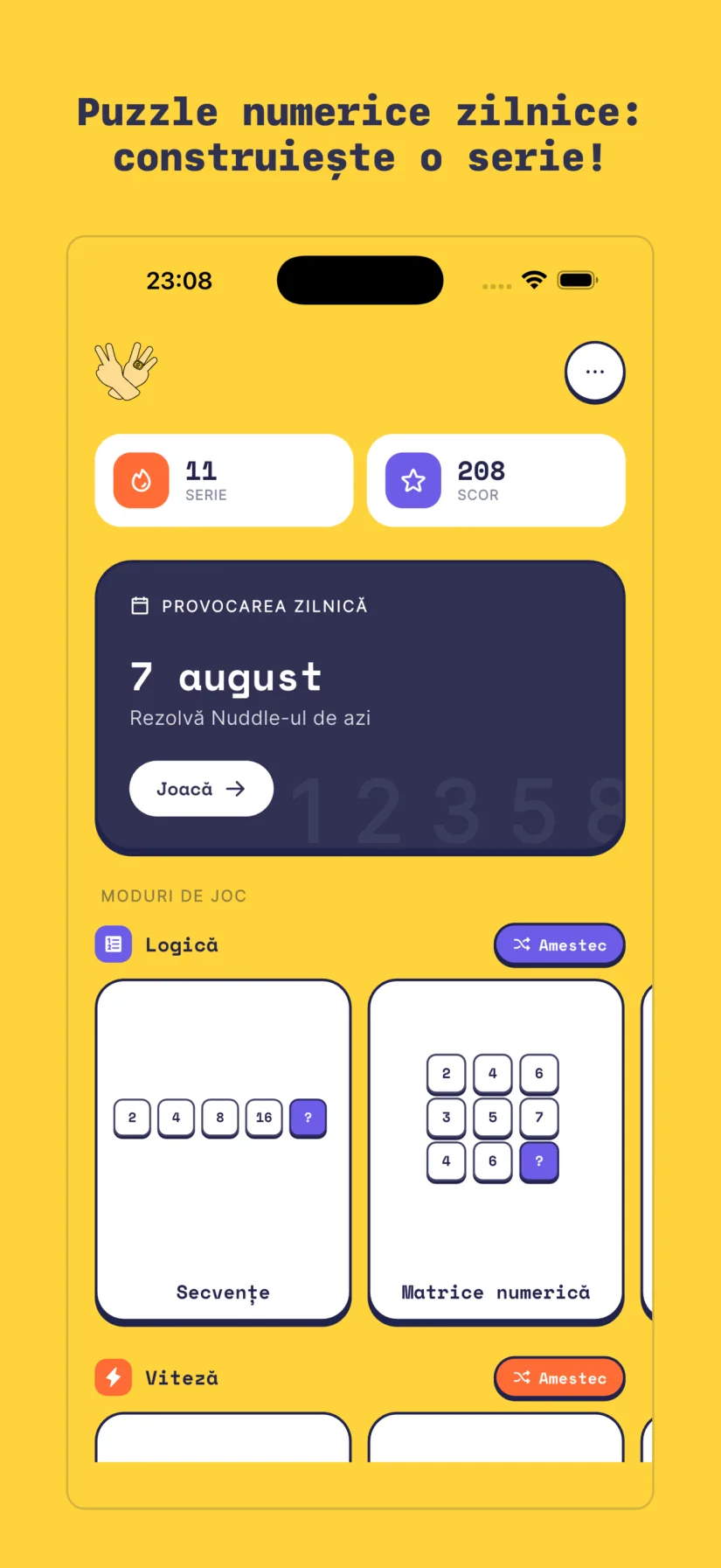 Provocarea zilnică. Nuddle 2.0. Logică, Viteză, Memorie, Relaxat