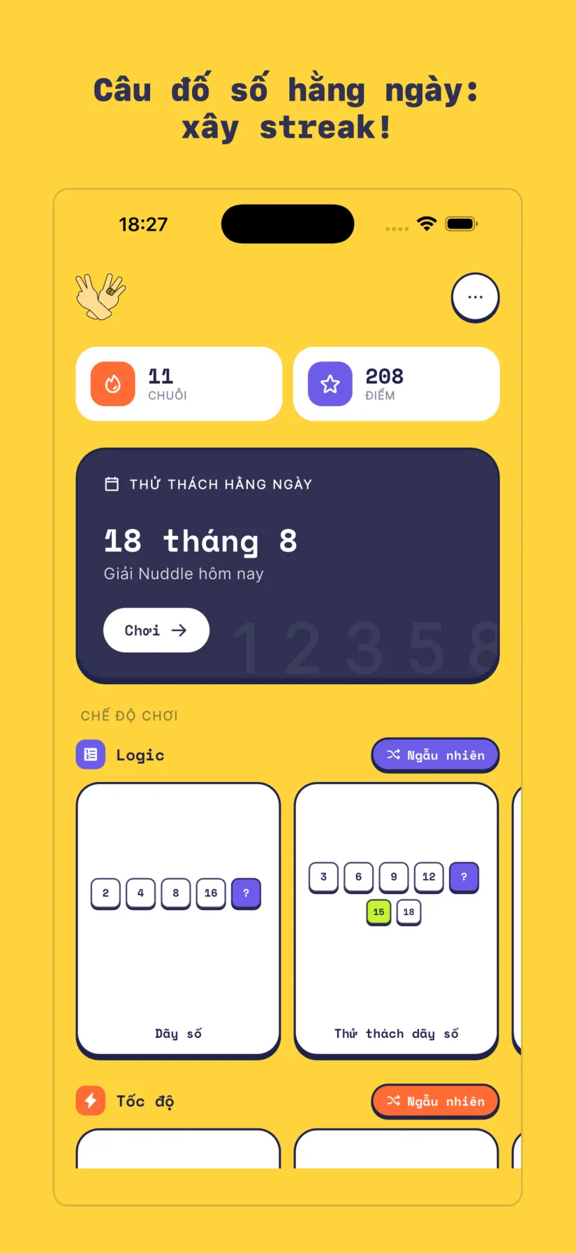Thử thách hằng ngày: Mỗi ngày một câu đố
